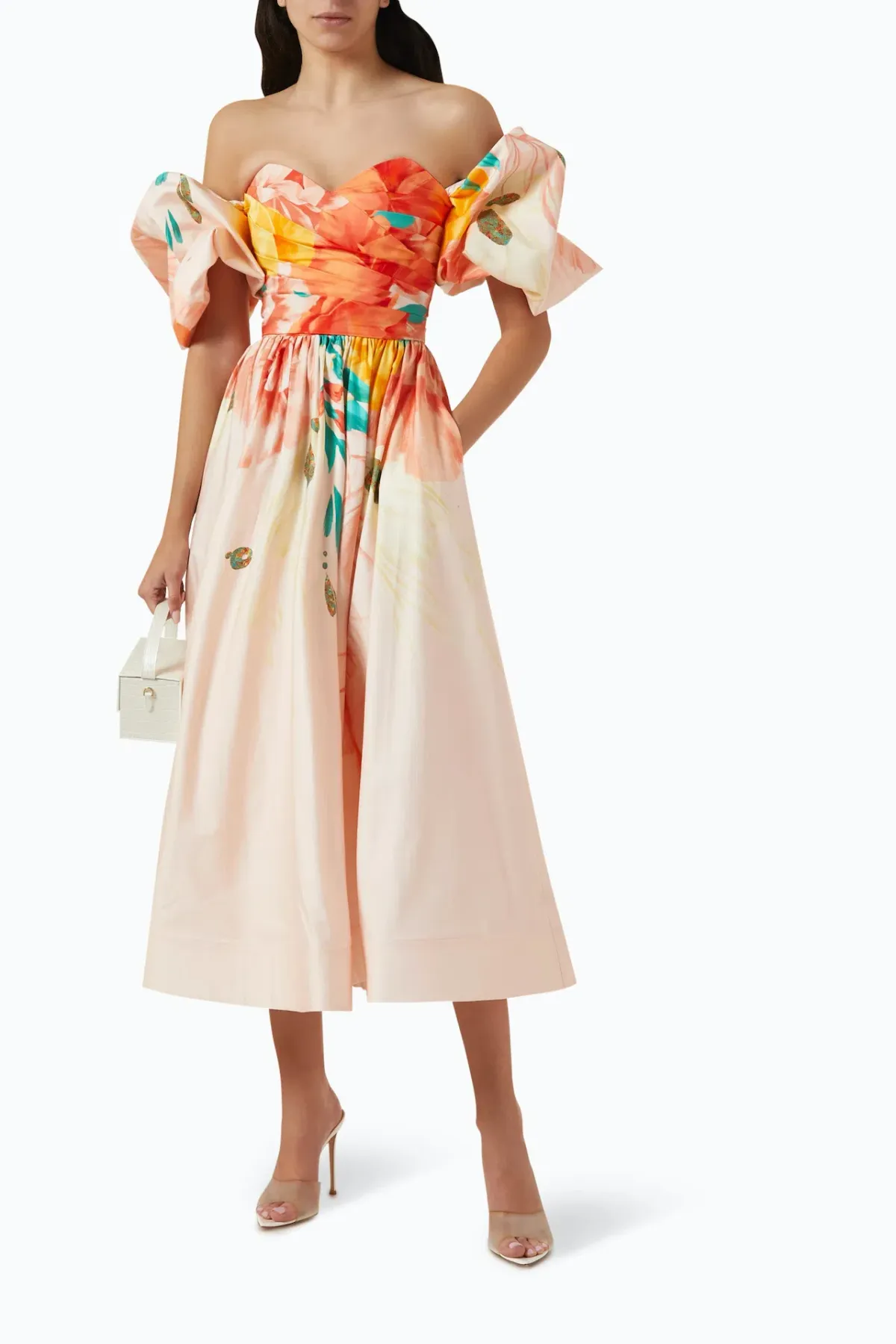 Leo Lin Maevis Midi Dress Euphoria Floral Print Size 10 - Image 2