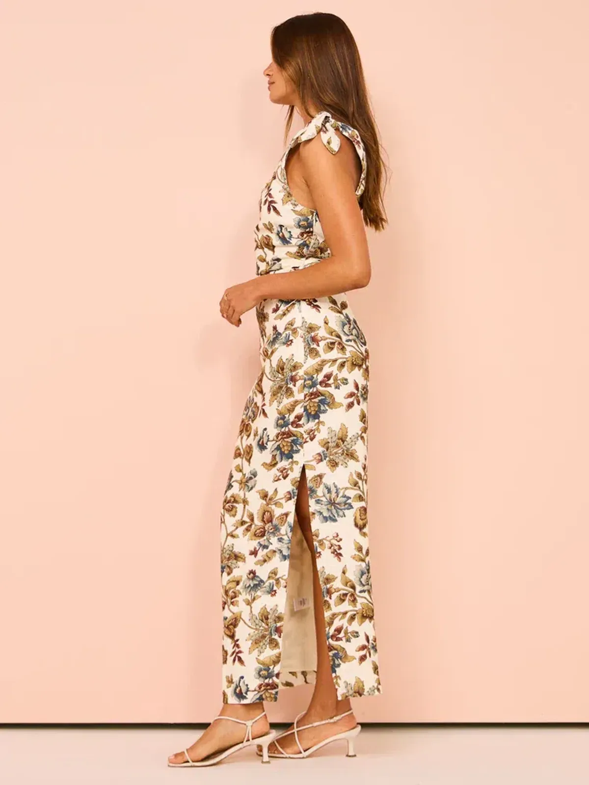 Sir The Label Eleanora Tie Shoulder Dress Viola Floral Print Size AU 8 - Image 4