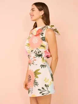 By Nicola Amelie One Shoulder Mini Dress In Potpourri Size 10 for rent on The Volte - image 3