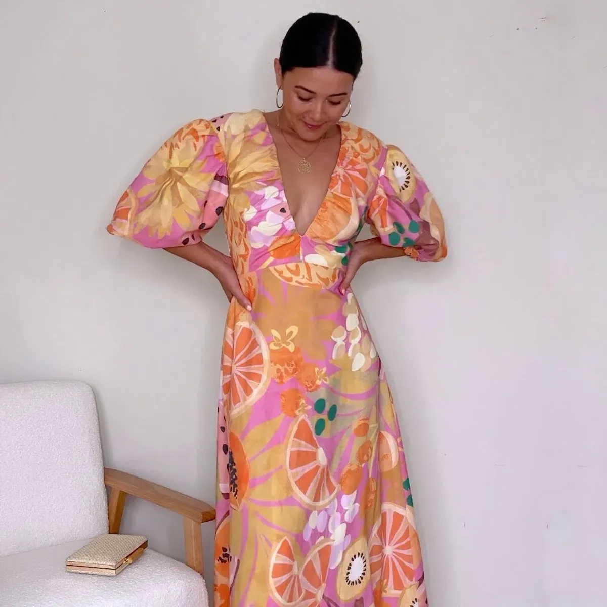 By Nicola Bolero Maxi Dress in Fruit Punch Size 8 - Image 2