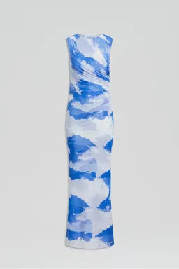 Scanlan Theodore Italian Cloud Print Dress Print Size 10 for rent on The Volte - image 4