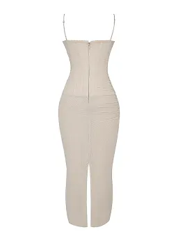 House of CB Nalini Maxi Dress in Sand Size AU 6 for rent on The Volte - image 7