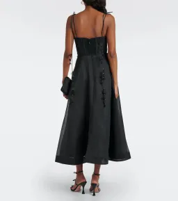 Zimmermann Natura Midi Corset Dress Black Size 1 / AU 10 for rent on The Volte - image 2