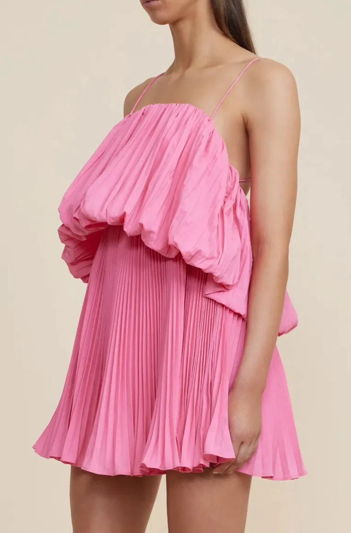 Acler Varley Mini Dress Peony Pink Size 6 - Image 4