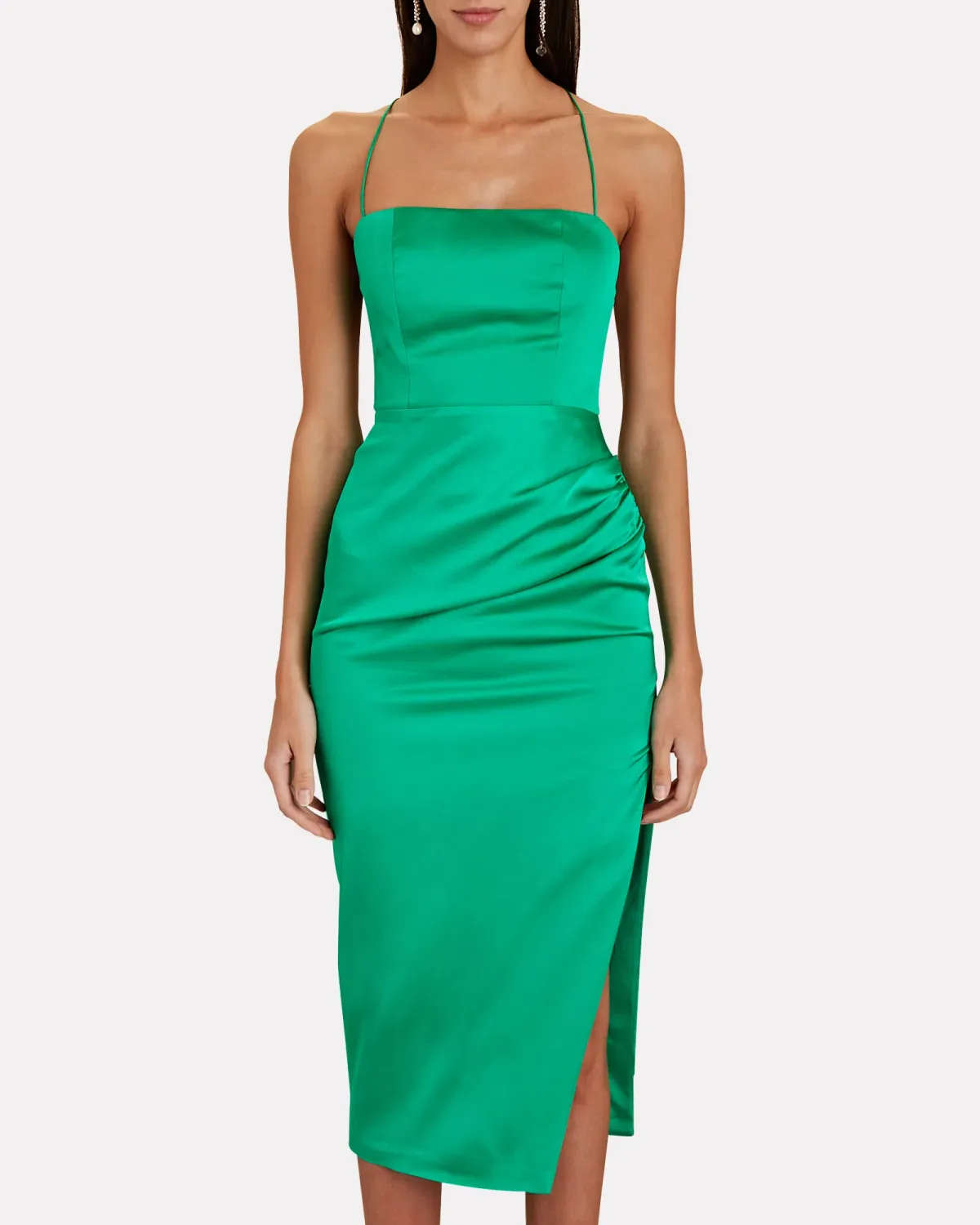 Manning Cartell Miami Heat Tie Back Midi Backless Dress Green Size 6 - Image 1