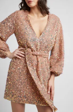 Sheike Xanadu Mini Dress Rose Gold Size 12 for rent on The Volte - image 2