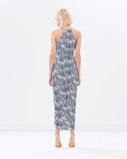 Shona Joy Cascada Ruched High Neck Maxi Dress Print Size 12 for rent on The Volte - image 3