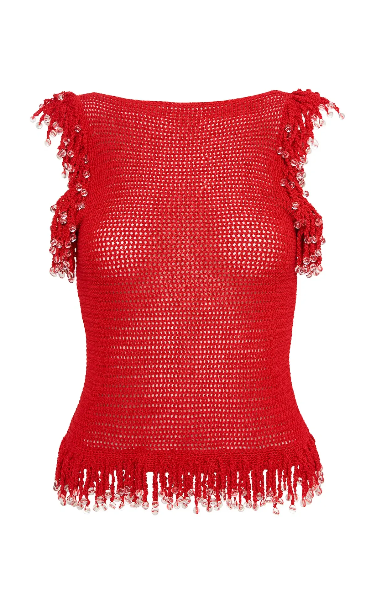 Paris Georgia Fringe Knit Top Red Size S / AU 8 - Image 5