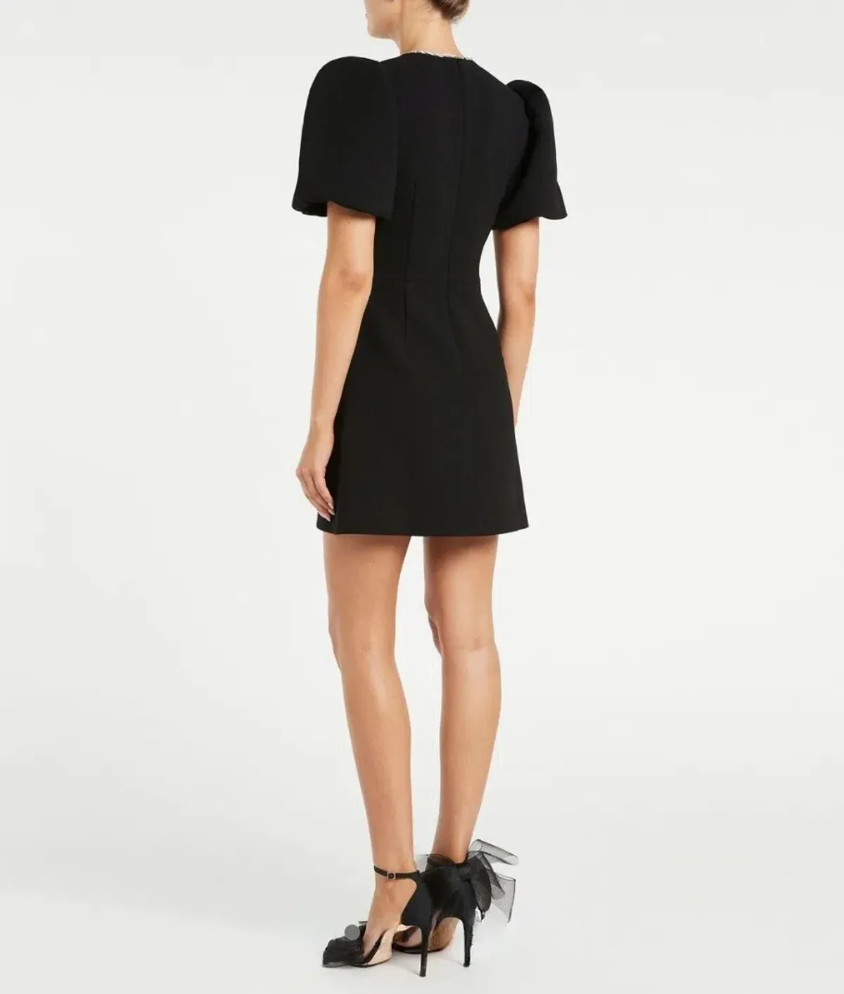 Rebecca Vallance Katie Bow Mini Dress Black Size 12 - Image 3