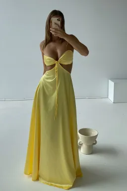 Lane & Sass Lucy Gown in Lemon Size S / AU 8 for rent on The Volte - image 4