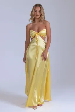 Lane & Sass Lucy Gown in Lemon Size S / AU 8 for rent on The Volte - image 1