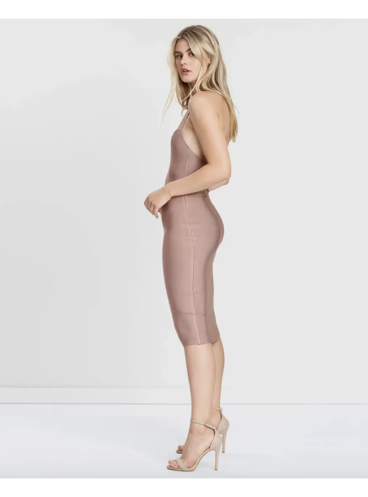 Misha Julia Midi Dress Dusty Rose Size 8 - Image 2