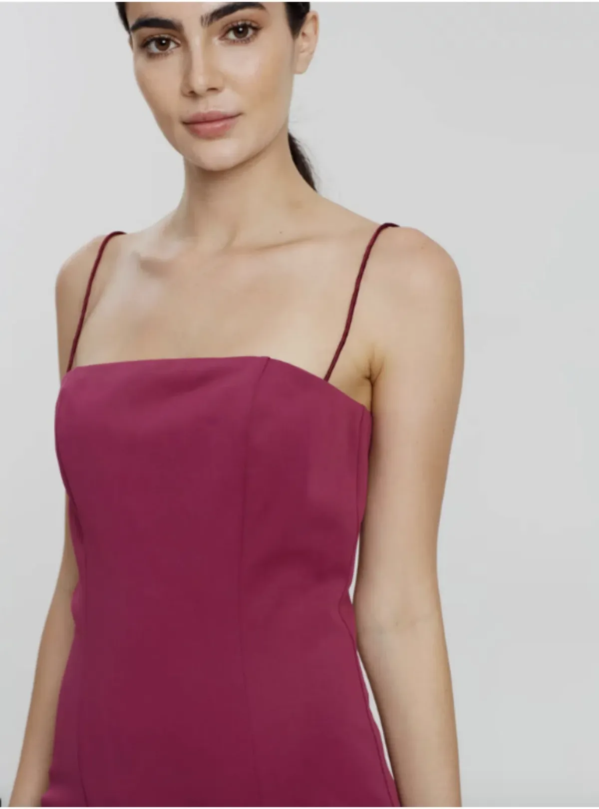 Misha Sophie Midi Dress Wine Size AU 12 - Image 4