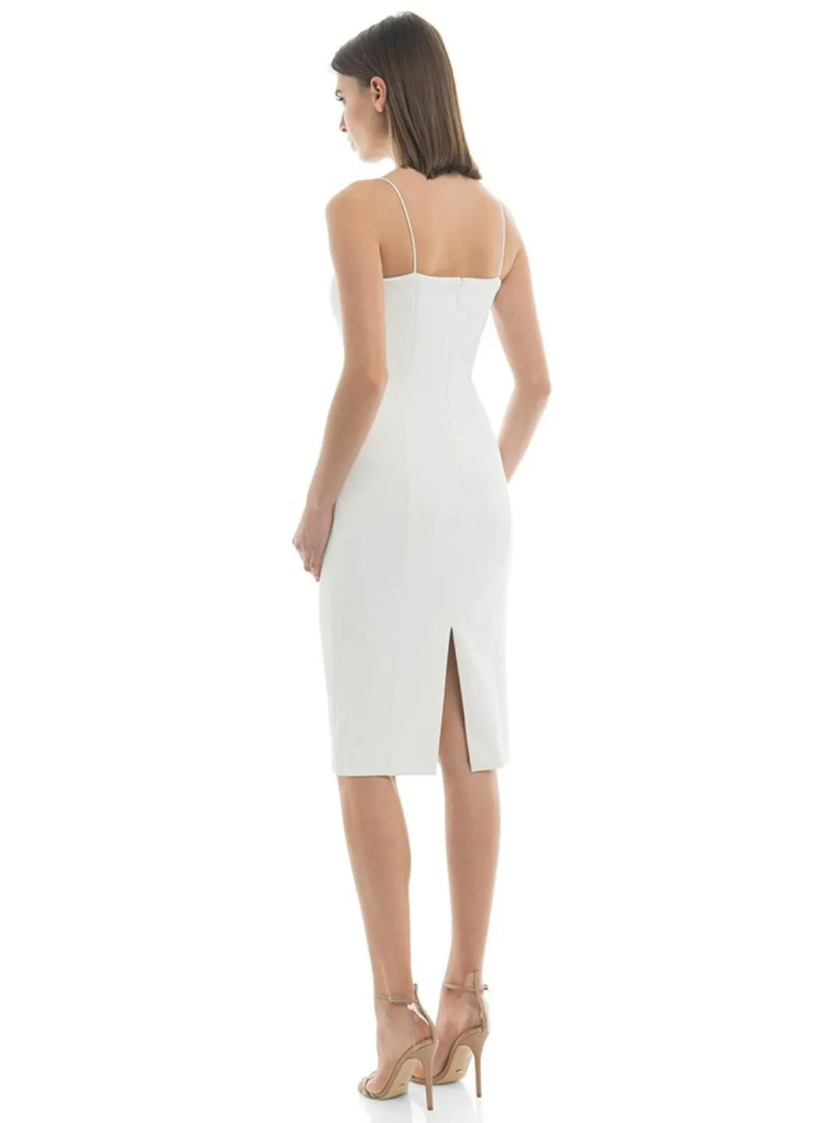 Misha Porchia Midi Dress Ivory Size 6 - Image 2