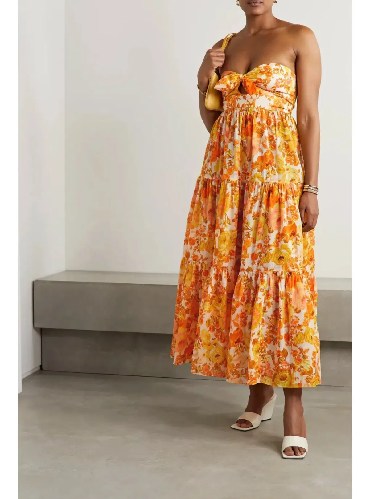 Zimmermann Raie Strapless Dress Citrus Ikat Size 0 / AU 8 - Image 1