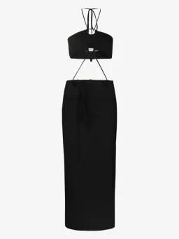 Christopher Esber  Disconnect Halter Tie Dress Black Size 12 AU for rent on The Volte - image 3