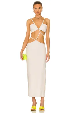 Christopher Esber Cross Bandeau Tie Dress  Bone Size 10 AU for rent on The Volte - image 1