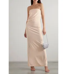 Christopher Esber Balm Strapless Ruched Dress Pink Size AU 10  for rent on The Volte - image 1