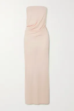Christopher Esber Balm Strapless Ruched Dress Pink Size AU 10  for rent on The Volte - image 3