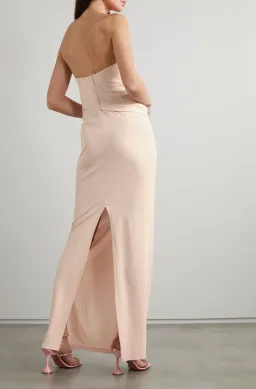 Christopher Esber Balm Strapless Ruched Dress Pink Size AU 10  for rent on The Volte - image 2