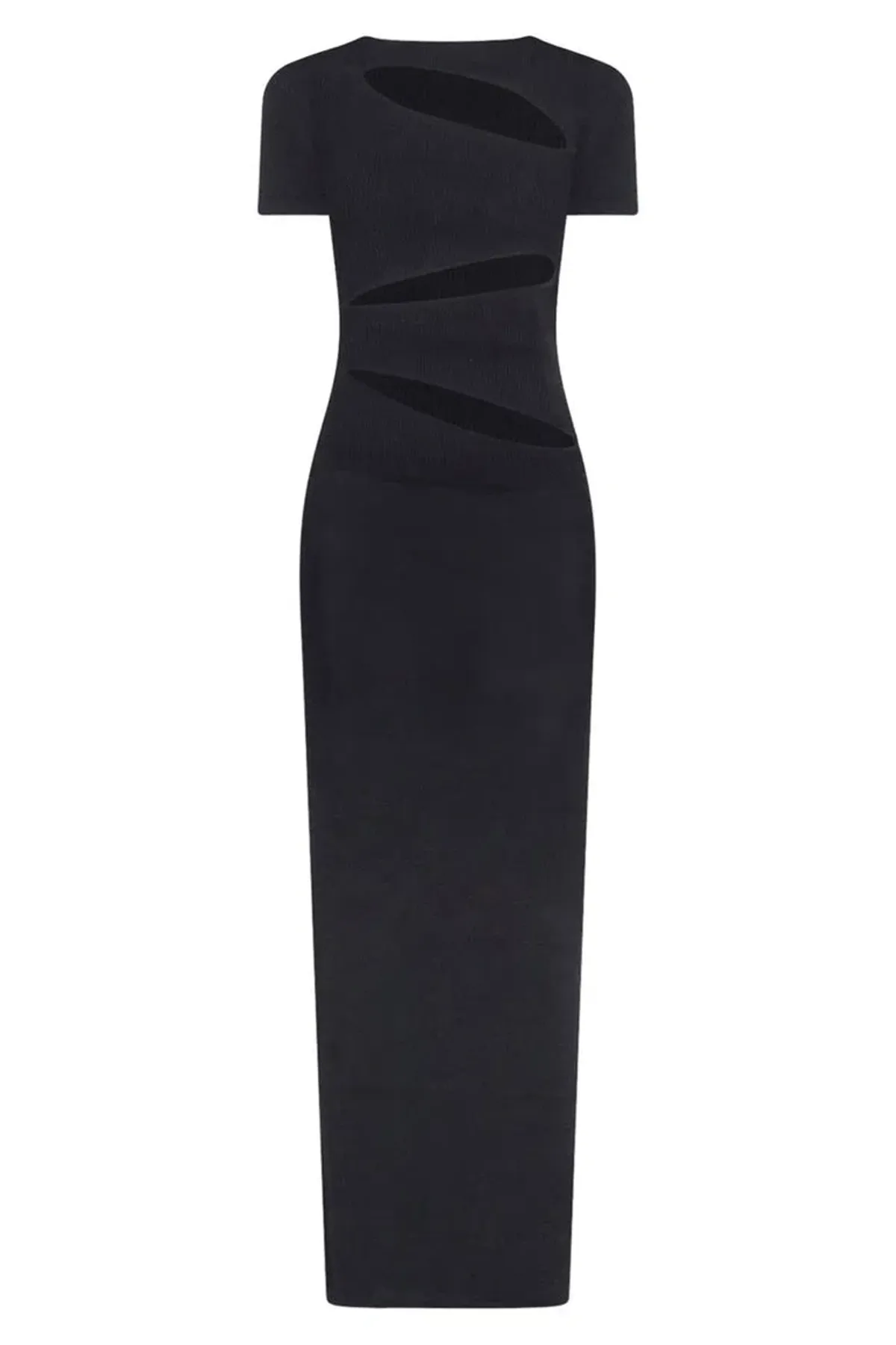 Christopher Esber Slashed Tie Tee Dress  Black Size L/Au 12 - Image 4