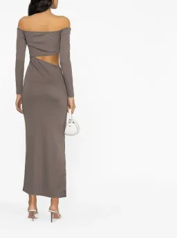 Christopher Esber Distort Quartz Shoulderless Dress Cinder Size 12 AU for rent on The Volte - image 2