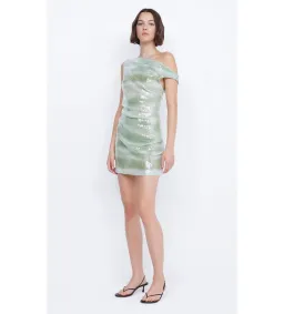Bec & Bridge Brydie Asym Mini Dress Mint Ombre Size AU 10 for rent on The Volte - image 2