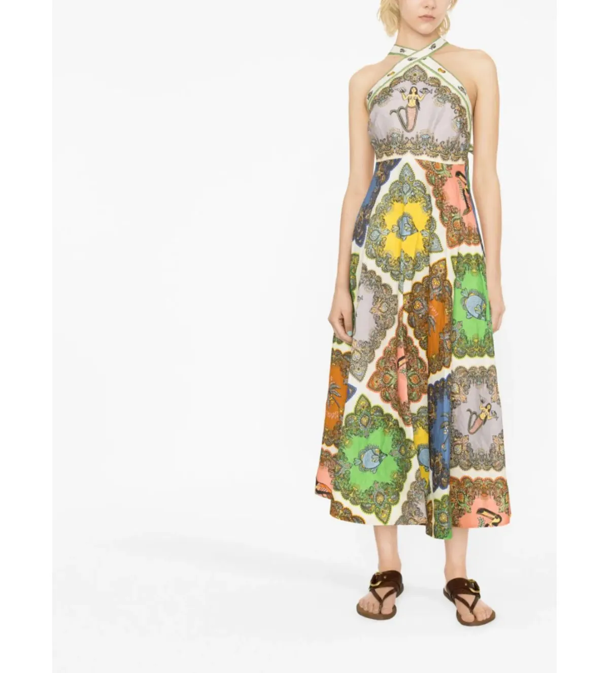 Alemais Trippy Troppo Halter Dress Multi Size 8 - Image 1