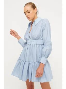 Sheike Abigail Dress Pale Blue Size AU 14 for rent on The Volte - image 3