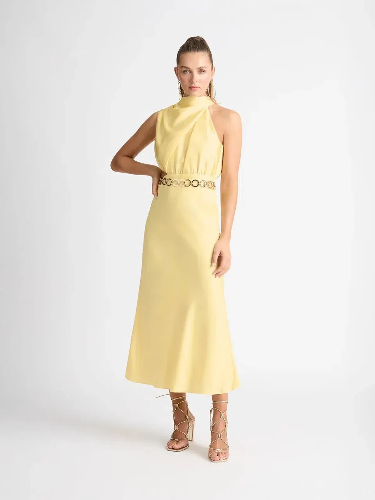 Sheike Allure Dress in Yellow Size 14 - Image 1