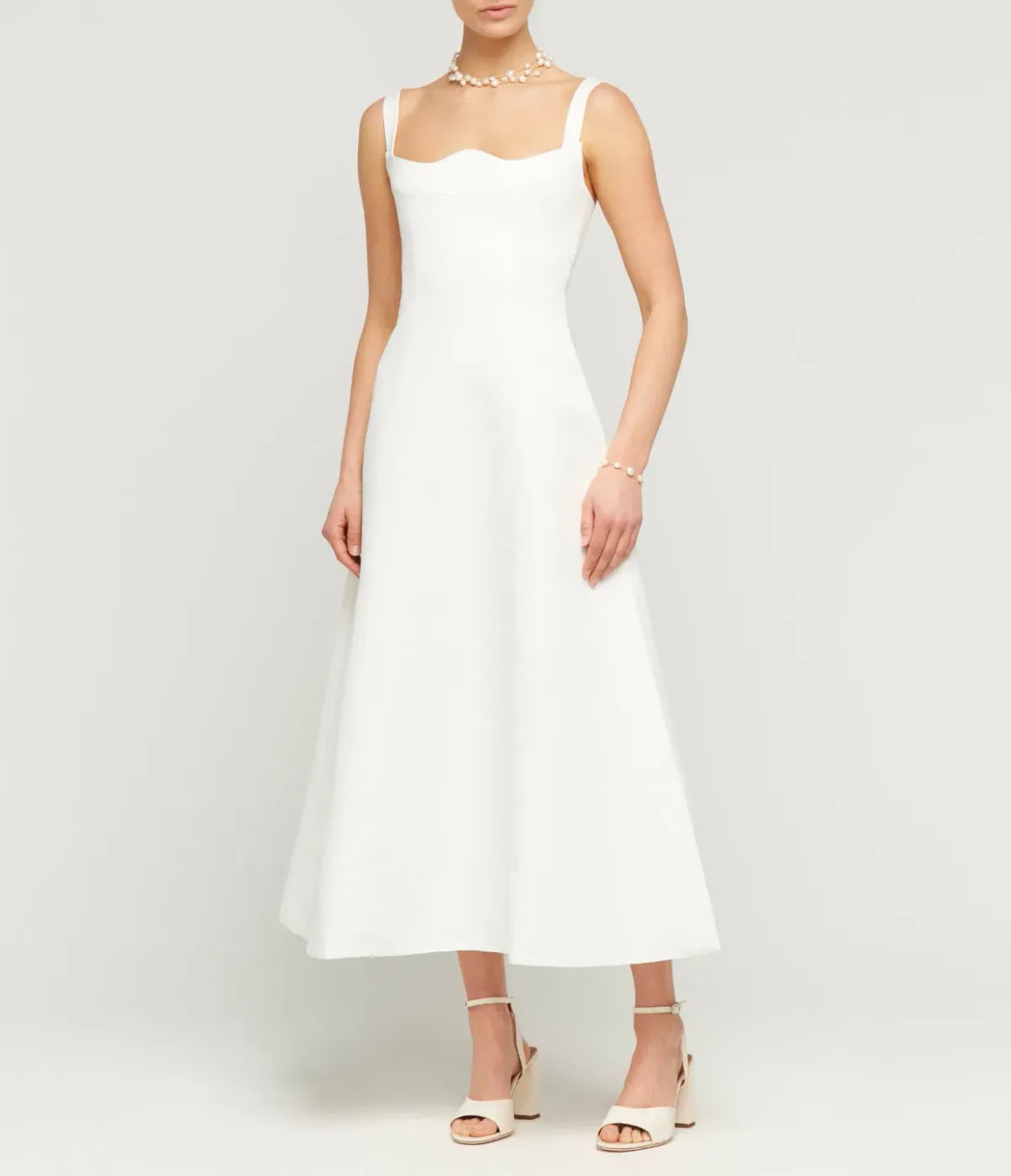 Leo Lin Odette Midi Dress Snow Size 8 - Image 5