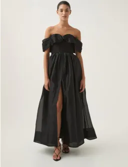 Aje Cordelia Corseted Maxi Dress Black Size 12 for rent on The Volte - image 2