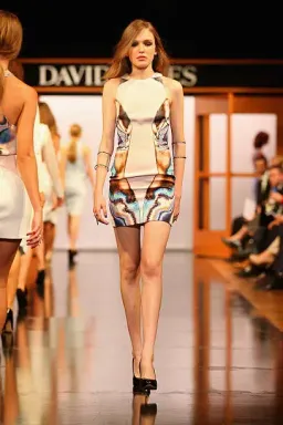 Dion Lee Tailored Fit Print Mini Dress Digital Printed Silk Size 8 for rent on The Volte - image 2