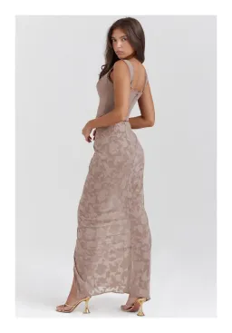 House of CB Robyn Corset and Vesper Maxi Skirt Set Mushroom Size XS/ AU 6 for rent on The Volte - image 2