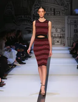 Dion Lee Striped Knit Cut Out Midi Dress Multi Size 10 for rent on The Volte - image 3