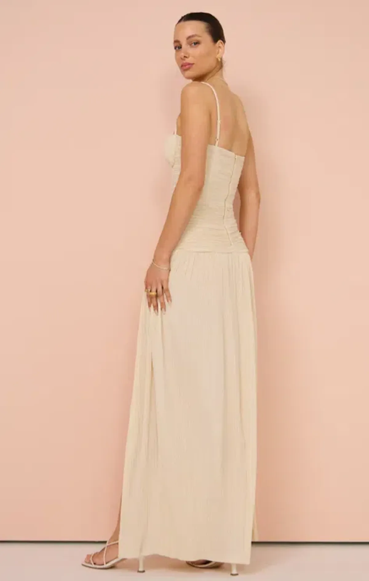 Manning Cartell Double Time Pleat Dress Nougat Size 8 - Image 4