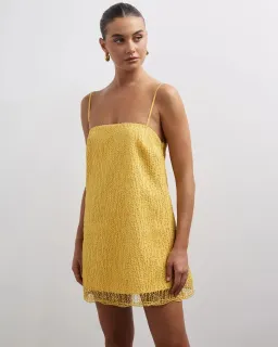Lover Lina Mini Dress Golden Yellow Size 10 for rent on The Volte - image 2