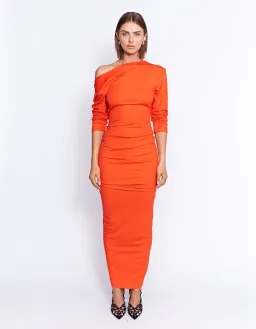 Pfeiffer Fontaine Midi Dress Crimson Orange Size M / AU 10 for rent on The Volte - image 8
