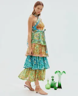 Alemais Dreamer Halter Tier Dress in Multi Size 10 for rent on The Volte - image 2