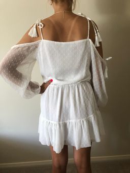 By Nicola Damsel Dress in White Dot Size 8 for rent on The Volte - image 4