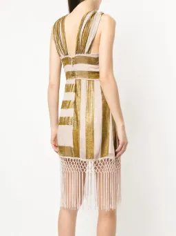 Alice McCall Surrealist Mini Dress in Gold Metallic Size 8 for rent on The Volte - image 3