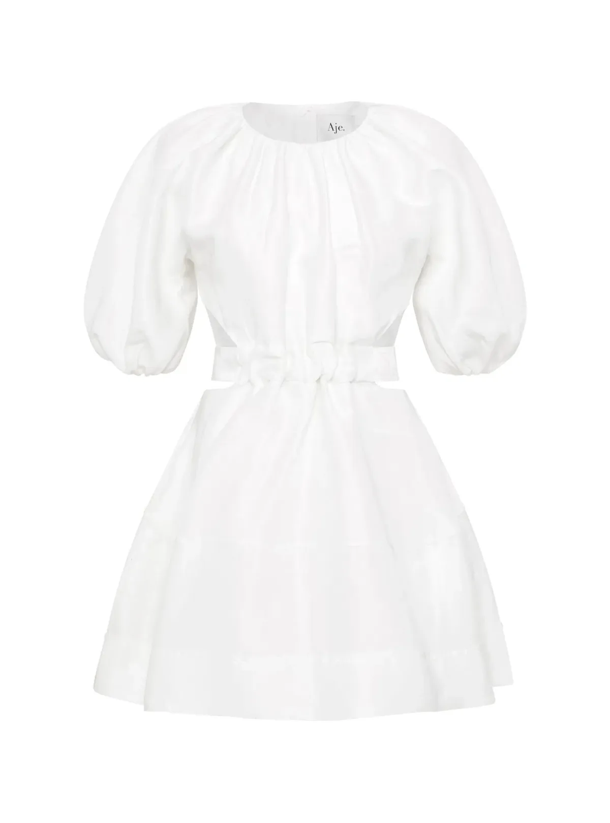 Aje Mimosa Cut Out Mini Dress in Ivory Size AU 6 - Image 7