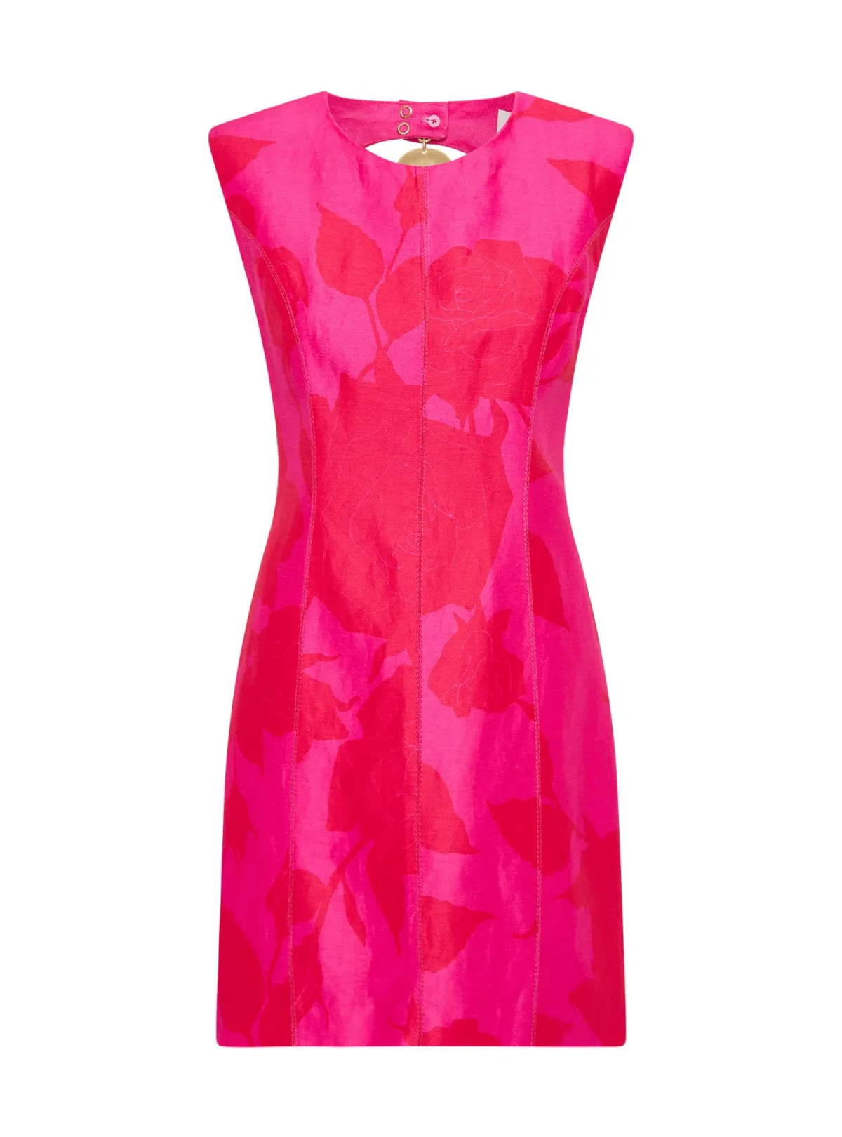Aje Cove Pendant Mini Dress Florescent Rose Size AU 10 - Image 4