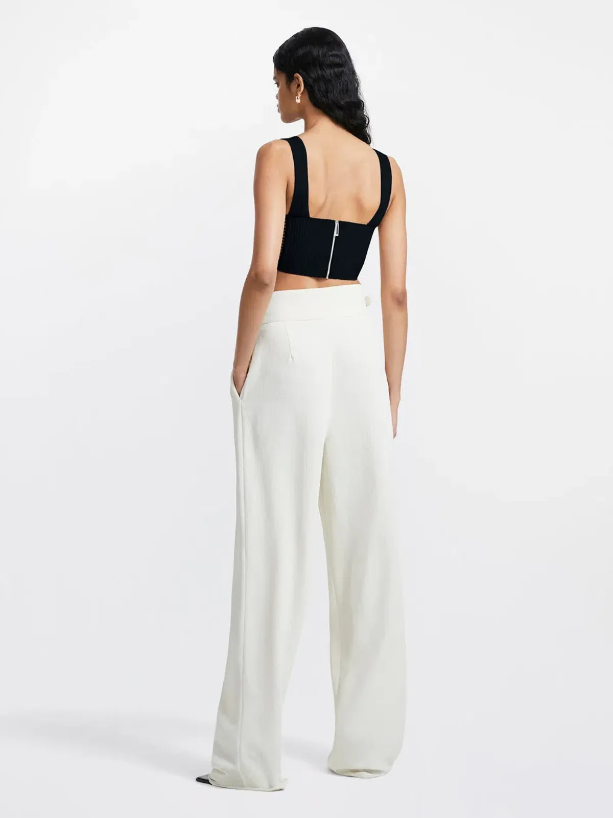 Dion Lee Crochet Knitted Corset Top Black Size 8 - Image 2