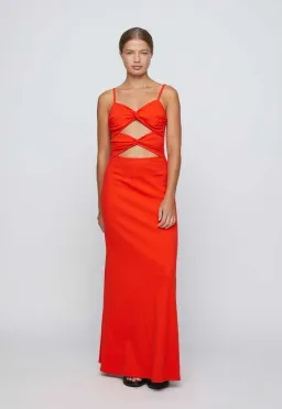 Anna Quan Natalia Maxi Cutout Dress Chili Red Size 8 for rent on The Volte - image 1