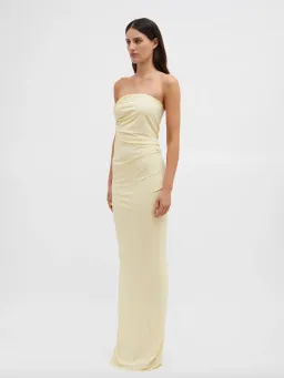 Christopher Esber Odessa Arced Side Strapless Gown Butter Size 6 for rent on The Volte - image 2
