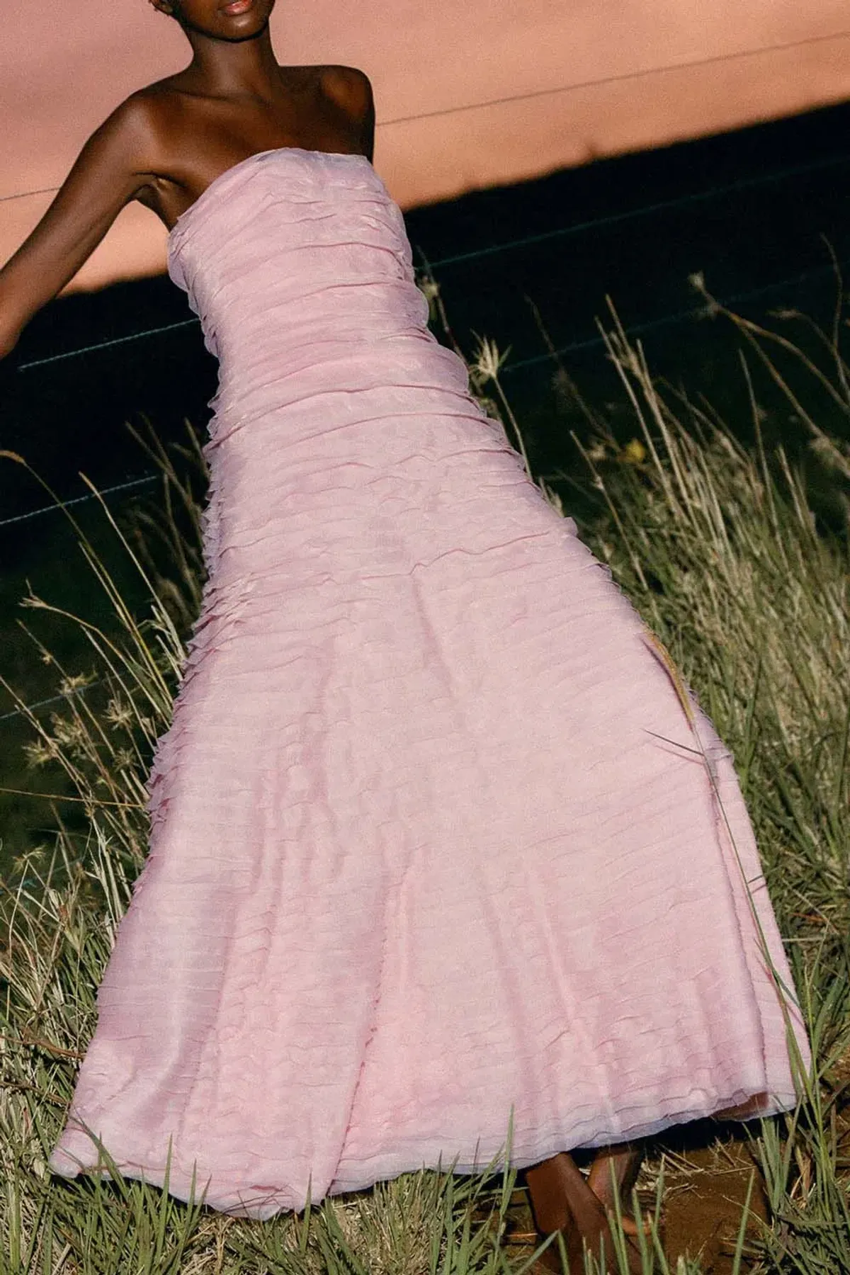 AJE Soundscape Maxi Dress Chalk Pink Size 8  - Image 3