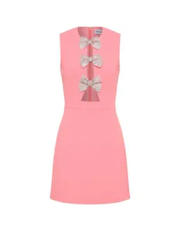 Rebecca Vallance Brittany Bow Mini Dress  Pink Size 14 for rent on The Volte - image 4