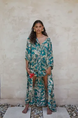 La Bohème Girls Selma Maxi Dress Lady Palm One Size for rent on The Volte - image 1