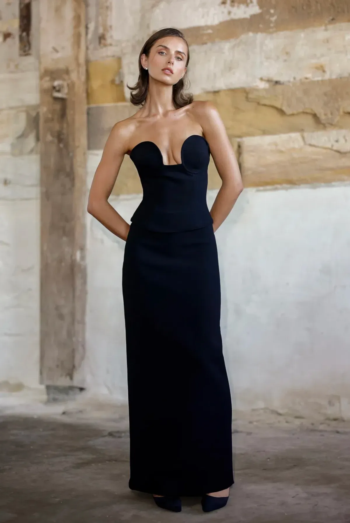 Arcina Ori Frida Bustier and Sloan Skirt Set Black - Image 4